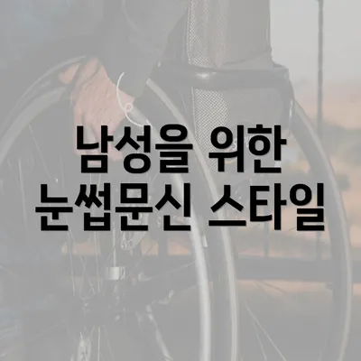 남성을 위한 눈썹문신 스타일