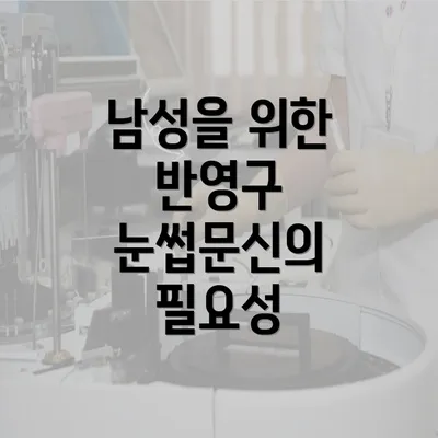 남성을 위한 반영구 눈썹문신의 필요성