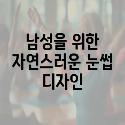 남성을 위한 자연스러운 눈썹 디자인