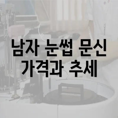 남자 눈썹 문신 가격과 추세