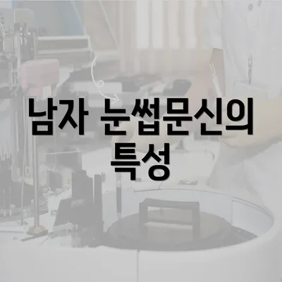 남자 눈썹문신의 특성