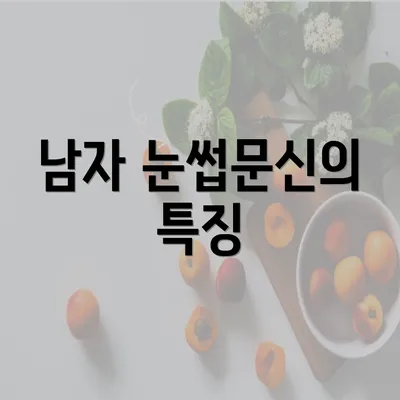 남자 눈썹문신의 특징