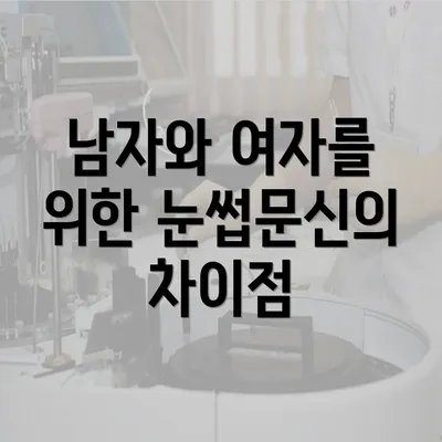 남자와 여자를 위한 눈썹문신의 차이점