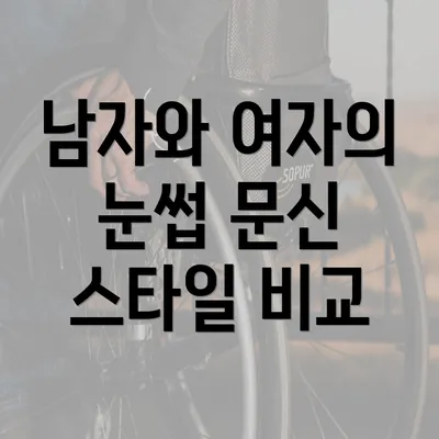 남자와 여자의 눈썹 문신 스타일 비교