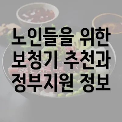 노인들을 위한 보청기 추천과 정부지원 정보