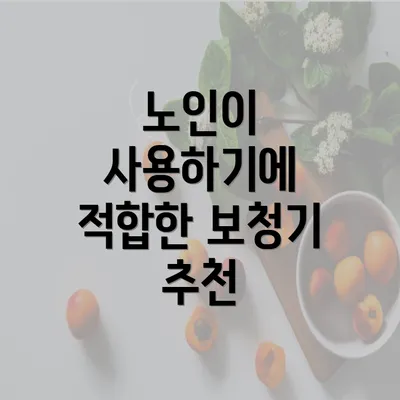 노인이 사용하기에 적합한 보청기 추천