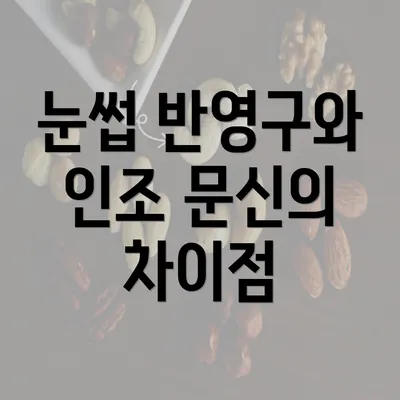 눈썹 반영구와 인조 문신의 차이점