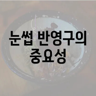 눈썹 반영구의 중요성