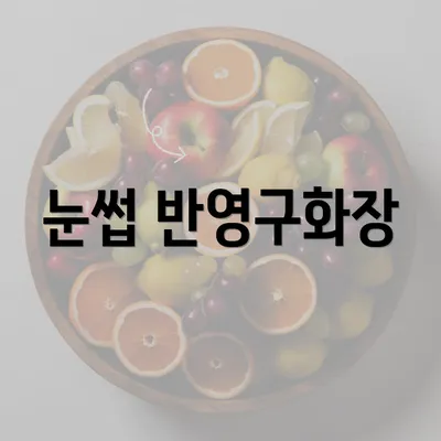 눈썹 반영구화장