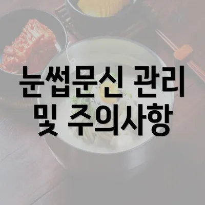 눈썹문신 관리 및 주의사항