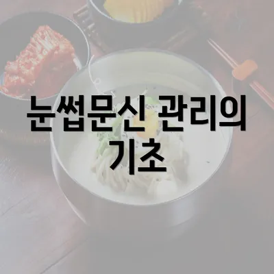 눈썹문신 관리의 기초