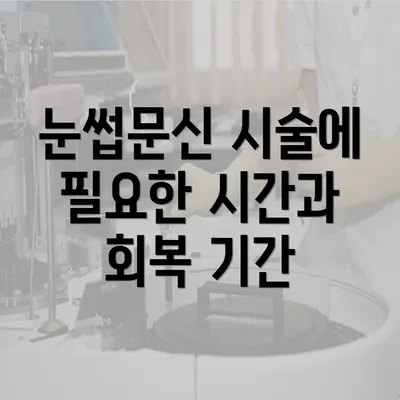 눈썹문신 시술에 필요한 시간과 회복 기간