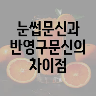 눈썹문신과 반영구문신의 차이점