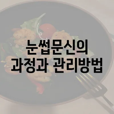 눈썹문신의 과정과 관리방법