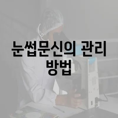 눈썹문신의 관리 방법