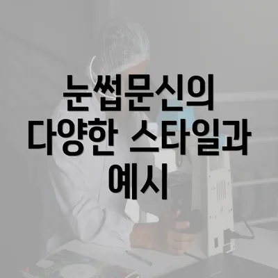 눈썹문신의 다양한 스타일과 예시