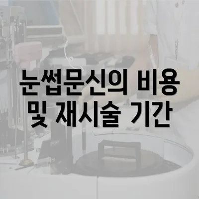 눈썹문신의 비용 및 재시술 기간