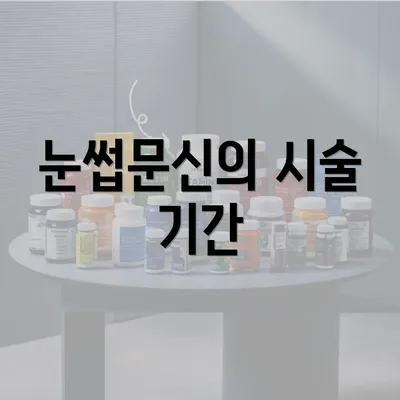 눈썹문신의 시술 기간