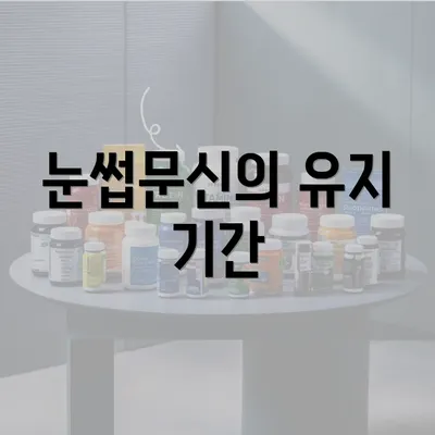 눈썹문신의 유지 기간