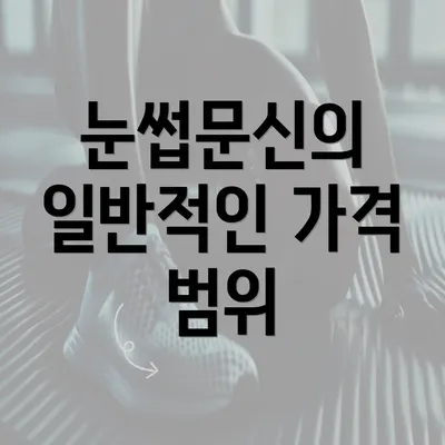 눈썹문신의 일반적인 가격 범위