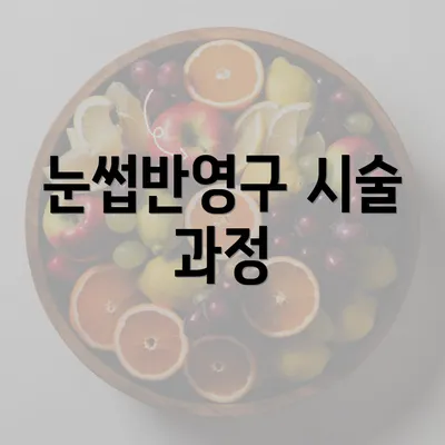 눈썹반영구 시술 과정