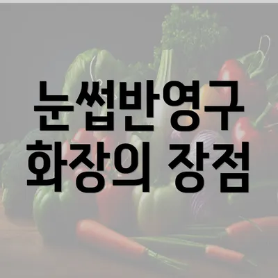 눈썹반영구 화장의 장점