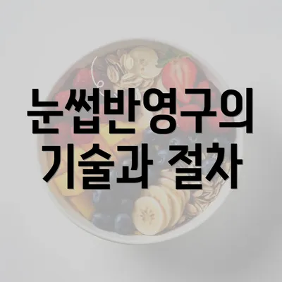 눈썹반영구의 기술과 절차