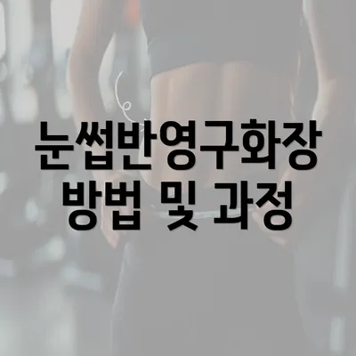 눈썹반영구화장 방법 및 과정