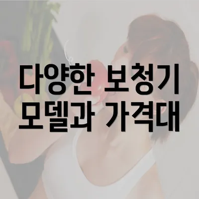 다양한 보청기 모델과 가격대