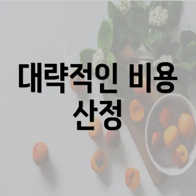 대략적인 비용 산정