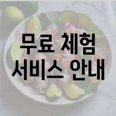 무료 체험 서비스 안내