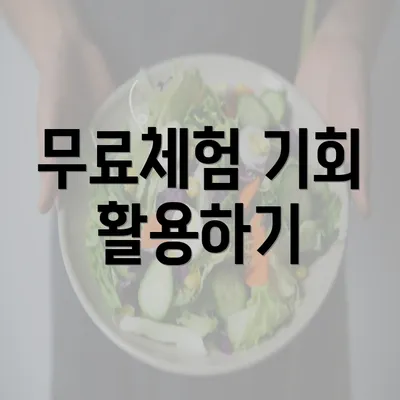 무료체험 기회 활용하기