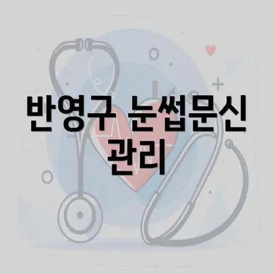 반영구 눈썹문신 관리