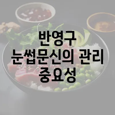 반영구 눈썹문신의 관리 중요성