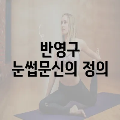 반영구 눈썹문신의 정의