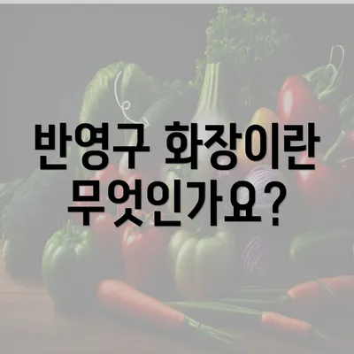 반영구 화장이란 무엇인가요?