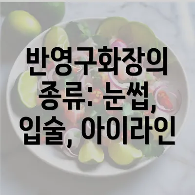 반영구화장의 종류: 눈썹, 입술, 아이라인