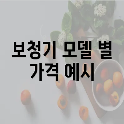 보청기 모델 별 가격 예시