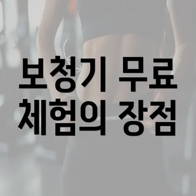 보청기 무료 체험의 장점