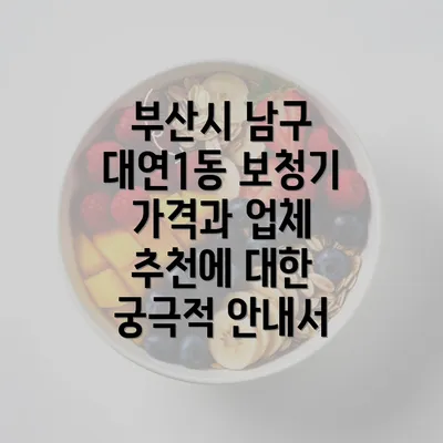 부산시 남구 대연1동 보청기 가격과 업체 추천에 대한 궁극적 안내서