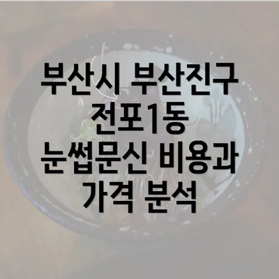 부산시 부산진구 전포1동 눈썹문신 전문가 추천