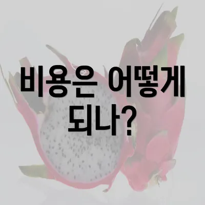 비용은 어떻게 되나?