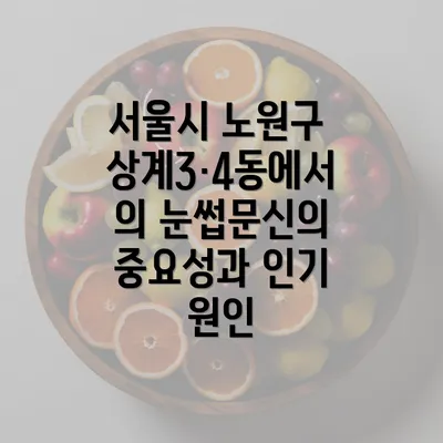 서울시 노원구 상계3·4동에서의 눈썹문신의 중요성과 인기 원인