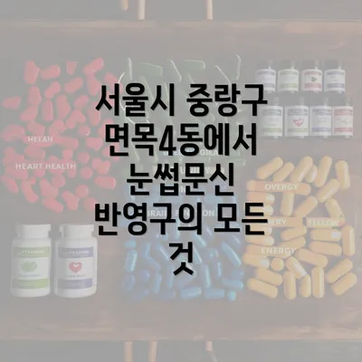 서울시 중랑구 면목4동에서 눈썹문신 반영구의 모든 것