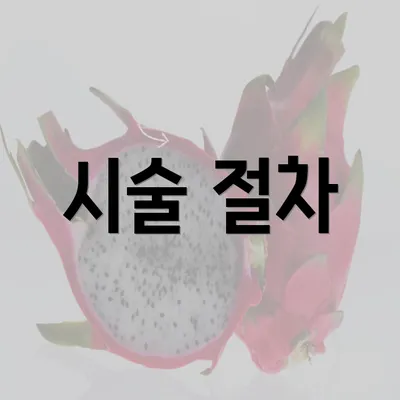 시술 절차