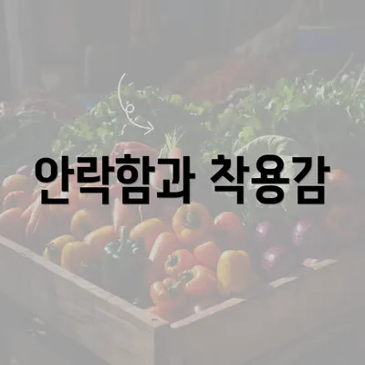 안락함과 착용감