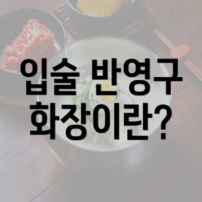 입술 반영구 화장이란?