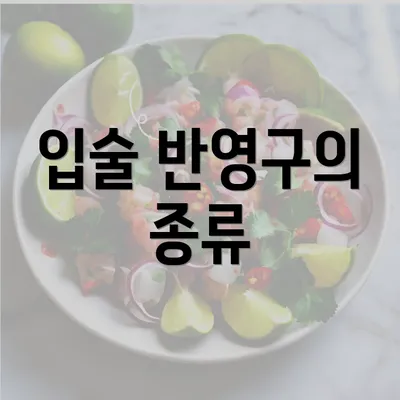 입술 반영구의 종류