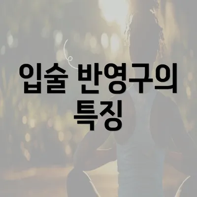 입술 반영구의 특징