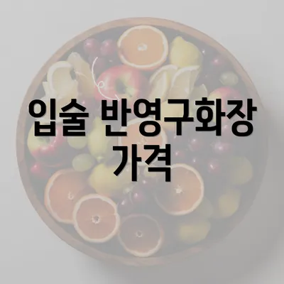 입술 반영구화장 가격